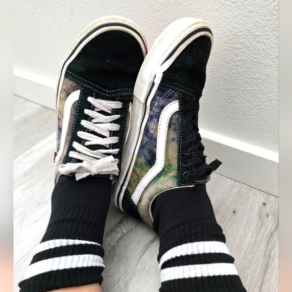 Vans | Old Skool distressed black indie sleeze low-top sneakers | WMS 7 - Picture 1 of 14